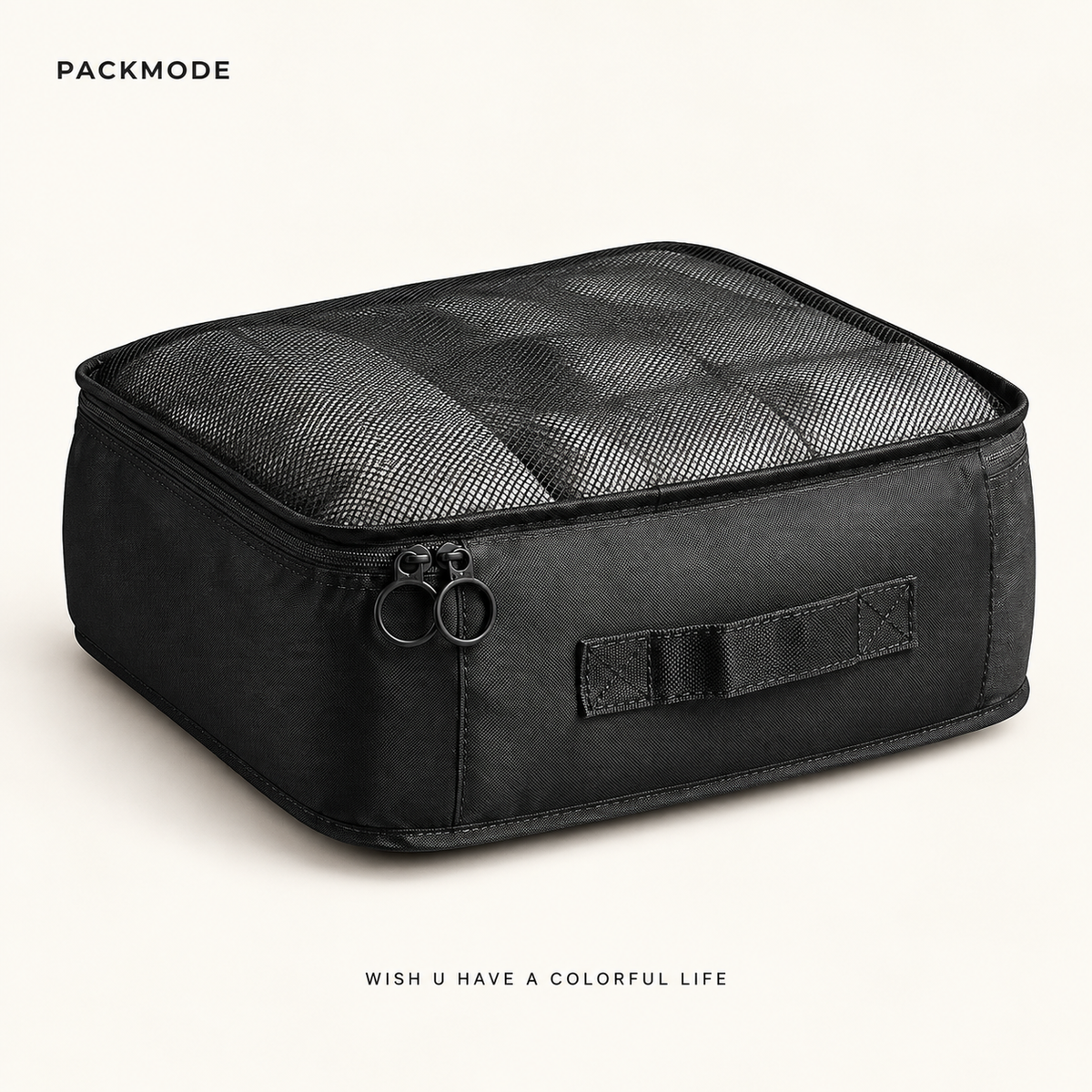 PACKMODE black cube individual product slide — WISH U HAVE A COLORFUL LIFE